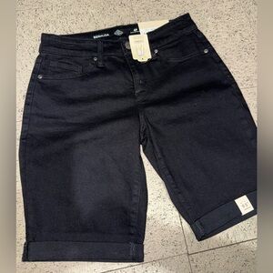 St. John's Bay Black Denim Bermuda Shorts